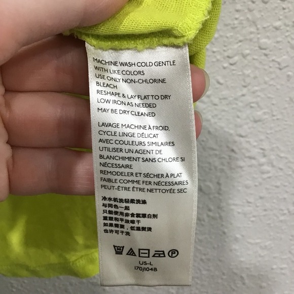 Free People We The Free The Twist Distressed Tank Top Women's Size L Zest Yellow - Picture 6 of 8